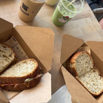 I Think She Is - Grilled cheese with prosciutto & a salmon/bacon sandwich with cucumber & capers etc. - Coffee & Tea Near Me - Miami, Florida