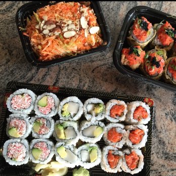 Yiku Sushi - To go from Yiku. Cali, white tuna and spicy salmon roll, Yiku salad and special Red Dragon maki. - Sushi Bars Near Me - Gaithersburg, Maryland Yiku Sushi - To go from Yiku. Cali, white tuna and spicy salmon roll, Yiku salad and special Red Dragon maki. - Sushi Bars Near Me - Gaithersburg, Maryland