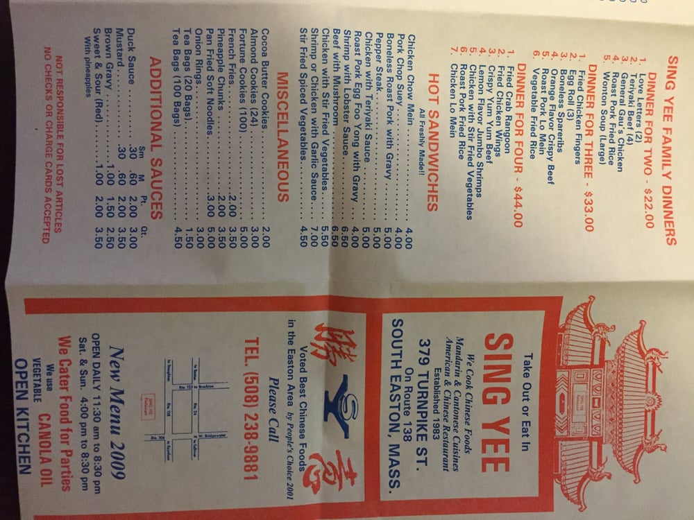 SING YEE RESTAURANT Updated November 2024 17 Reviews 379 Turnpike