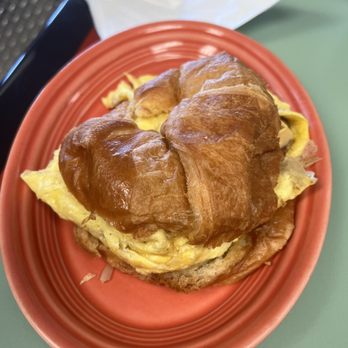 Mustang Cafe - Egg & Bacon Croissant - Cafes Near Me - Albuquerque, New Mexico
