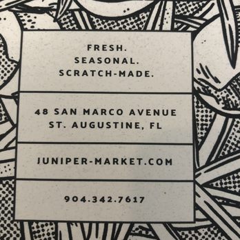Juniper Market - Menu - Coffee & Tea Near Me - Saint Augustine, Florida