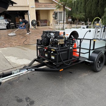 Driveway cleaning result