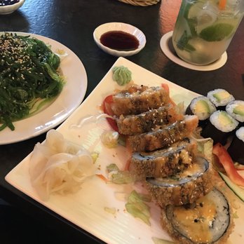 Mr. Wasabi - Vegi Baked Roll, Avocado-Maki und Wakame-Salat mit hausgemachter Limonade - Sushi Bars Near Me - Dortmund, NW