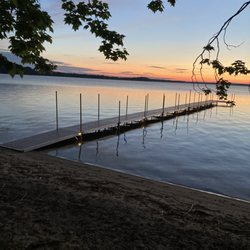 Brevort Lake Cabins - Sunset and new dock