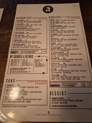 Menu photo 2 Thirsty Rhino Edmonton, AB