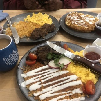Waffle Stop - RANCHERO STEAK & EGGS WAKE N WAFFLE meal - Breakfast & Brunch Near Me - Tacoma, Washington Waffle Stop - RANCHERO STEAK & EGGS WAKE N WAFFLE meal - Breakfast & Brunch Near Me - Tacoma, Washington