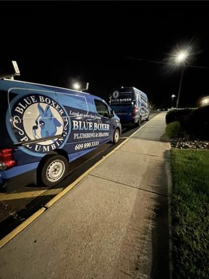 Blue Boxer Plumbing Logo