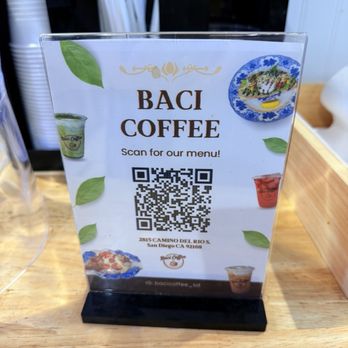 Baci Coffee - QR menu - Coffee & Tea Near Me - San Diego, California