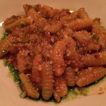 Lucia - Semolina cavatelli, 'nduja, chile, raab, breadcrumbs - Italian Near Me - Dallas, Texas Lucia - Semolina cavatelli, 'nduja, chile, raab, breadcrumbs - Italian Near Me - Dallas, Texas