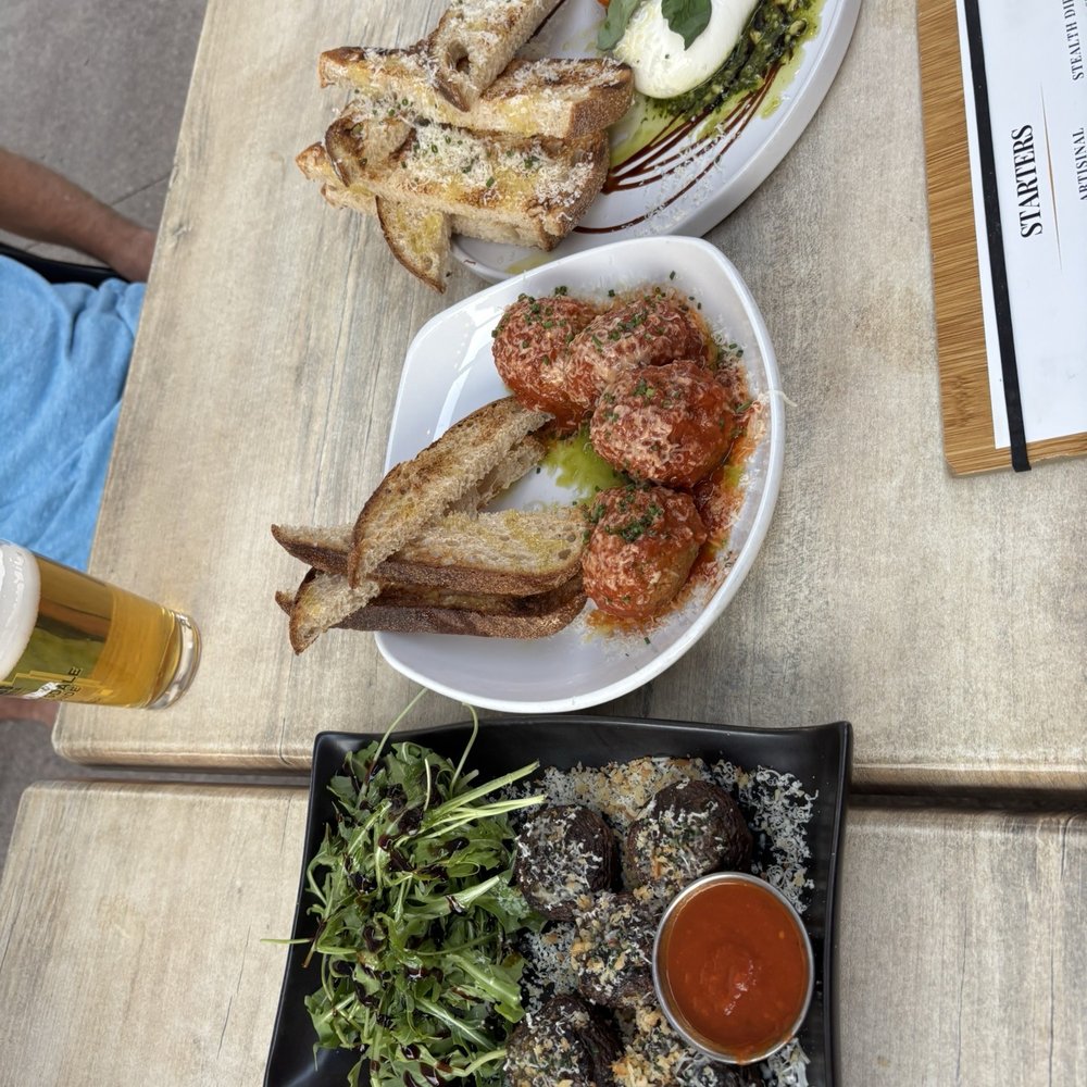 Creamy burrata, classic meatballs, stuffed mushrooms Creamy burrata, classic meatballs, stuffed mushrooms