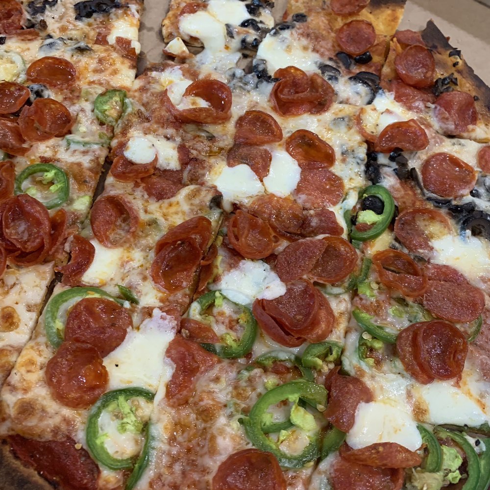 Eno's Pizza Tavern - Pepperoni, olives and jalapeños - Pizza Near Me - Forney, Texas Eno's Pizza Tavern - Pepperoni, olives and jalapeños - Pizza Near Me - Forney, Texas