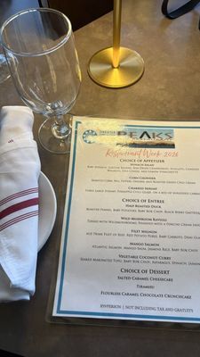 Menu photo 1 Peaks Restaurant Palm Springs, CA