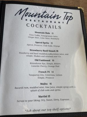 Menu photo 5 Mountain Top Monteagle, TN