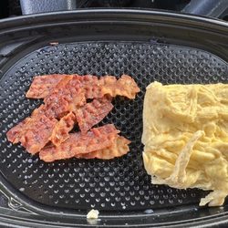 McDonald's - Scrambled eggs and bacon crumbs.