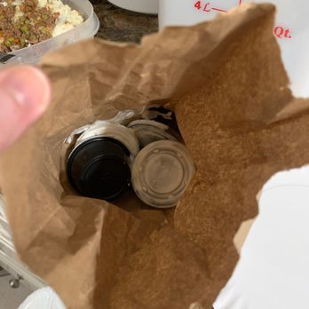 Buffalo Wild Wings - Ranch opened and spilled in the bag. - Chicken Wings Near Me - Orange, California