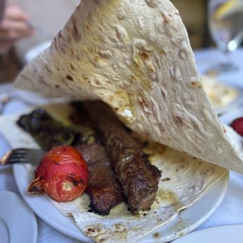 Raffi's Place - The combo plate with beef and filet mignon skewer - Middle Eastern Near Me - Glendale, California Raffi's Place - The combo plate with beef and filet mignon skewer - Middle Eastern Near Me - Glendale, California