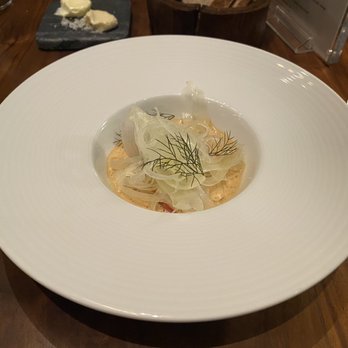 Aquavit - Lobster w/ fennel, leek, shellfish bisque - Scandinavian Near Me - New York, New York