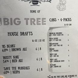 House beer list. House beer list.
