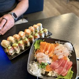 Chirashi bowl 12 pcs and Specialty Rolls