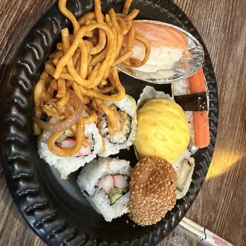 Umi Sushi & Seafood Buffet - Sushi salmon,sushi with imitation crab,dim sum dumplings,sesame seeds ball, chow Maine, and sushi rolls. - Chinese Near Me - Houston, Texas Umi Sushi & Seafood Buffet - Sushi salmon,sushi with imitation crab,dim sum dumplings,sesame seeds ball, chow Maine, and sushi rolls. - Chinese Near Me - Houston, Texas