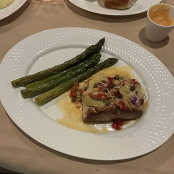 Yakamoz Steakhouse - Mahi Mahi and Asparagus! - Steakhouses Near Me - Creedmoor, North Carolina