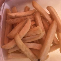 The fries that came with the Lomo Saltado (UberEats delivery)