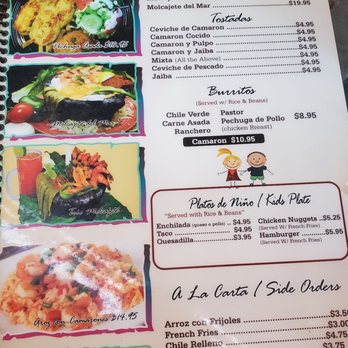 La Cascada - Menu - Mexican Near Me - Bakersfield, California