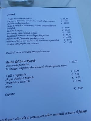 Menu photo 1 Il Battibecco Impruneta, FI