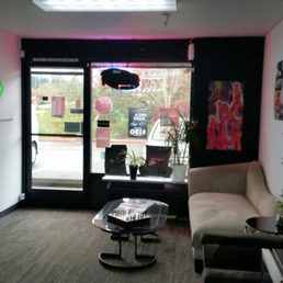 The comfy interior that greets you when you enter.