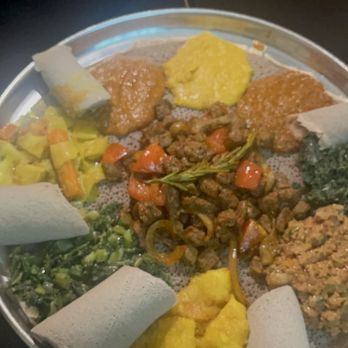Lucy Ethiopian Cafe - Combo for 3 with Lega Tibs - Ethiopian Near Me - Boston, Massachusetts