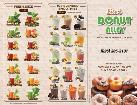 Menu photo 5 Lisa's Donut Alley Monrovia, CA Menu photo 5 Lisa's Donut Alley Monrovia, CA