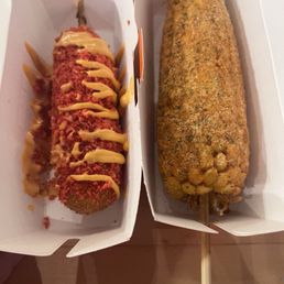 Spicy dog and the corn omg they were so bomb super good never had something like this Spicy dog and the corn omg they were so bomb super good never had something like this