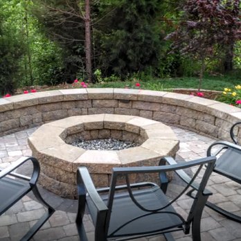 Curb Appeal Landscaping - a patio with a fire pit - Lawn Services Near Me - Charlotte, North Carolina Curb Appeal Landscaping - a patio with a fire pit - Lawn Services Near Me - Charlotte, North Carolina