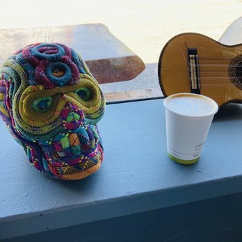 Moxie Bread - Lyons - Window decor and my café latte. - Bakeries Near Me - Lyons, Colorado