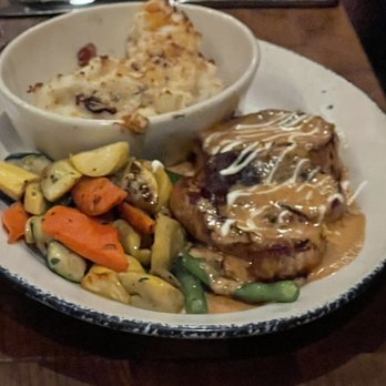 Jack Allen's Kitchen - Pork Medallion's mixed veg medley and loaded mash casserole ... - New American Near Me - Cedar Park, Texas Jack Allen's Kitchen - Pork Medallion's mixed veg medley and loaded mash casserole ... - New American Near Me - Cedar Park, Texas