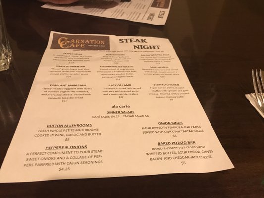 Menu photo 7 Carnation Cafe & Lounge Carnation, WA