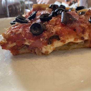 Giordano's - Deep-dish Meat Pizza with Black Olives Added - Pizza Near Me - Westchester, Illinois