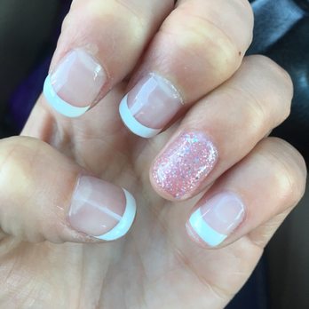 Galaxy Nails & Spa - French gel manicure with accent nail. $35 after military discount! - Nail Salons Near Me - Lacey, Washington