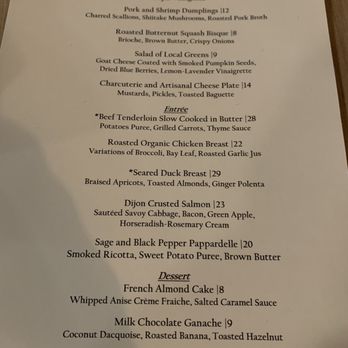 Midlothian Chef's Kitchen - Chef Menu for the night - New American Near Me - Richmond, Virginia
