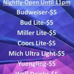 Molly Brown's - Molly Brown's Nightly special's. 7-Days a week!