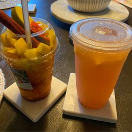 Mangonada and mango strawberry agua fresca
