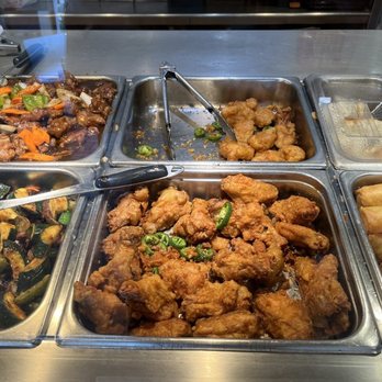 Asia Delight - cafeteria style - salt & pepper chicken wings in front - Chinese Near Me - San Lorenzo, California