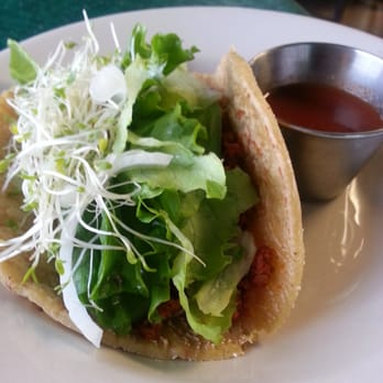 Mr Natural - Soy Chorizo and Avocado Vegan Breakfast Taco on Corn Tortilla - Vegetarian Near Me - Austin, Texas Mr Natural - Soy Chorizo and Avocado Vegan Breakfast Taco on Corn Tortilla - Vegetarian Near Me - Austin, Texas