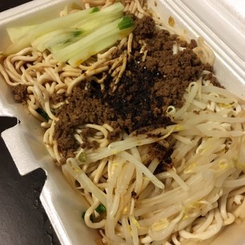 White Bear - #17 - noodles, hot oil n' roasted chilis, cucumber, minced pork, bean sprouts. Aka perfectly chewy, delicious, Dandan noodles. - Chinese Near Me - Flushing, New York White Bear - #17 - noodles, hot oil n' roasted chilis, cucumber, minced pork, bean sprouts. Aka perfectly chewy, delicious, Dandan noodles. - Chinese Near Me - Flushing, New York
