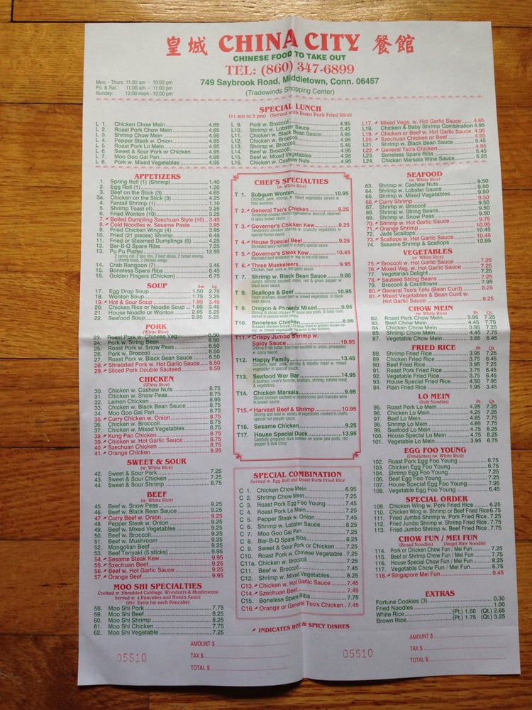 CHINA CITY RESTAURANT Updated August 2024 35 Reviews 749 Saybrook