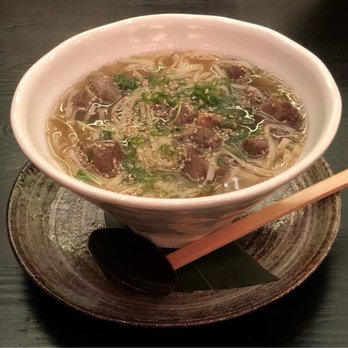 Kinjiro - Inaniwa Udon Noodles w Braised Beef Tongue Soup - Izakaya Near Me - Los Angeles, California