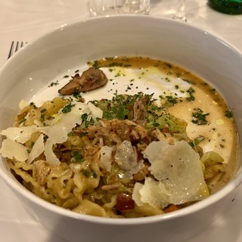 Verbena - Braised rabbit pancetta ragout, seared foie gras, savory cabbage, manchego, rosemary, pangratatto - New American Near Me - Prairie Village, Kansas Verbena - Braised rabbit pancetta ragout, seared foie gras, savory cabbage, manchego, rosemary, pangratatto - New American Near Me - Prairie Village, Kansas
