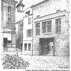 L'Echoppe de Nostradamus - Dessin représentant la maison de Nostradamus