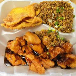 Lam's Garden - Boneless Hot Braised Chicken combination plate