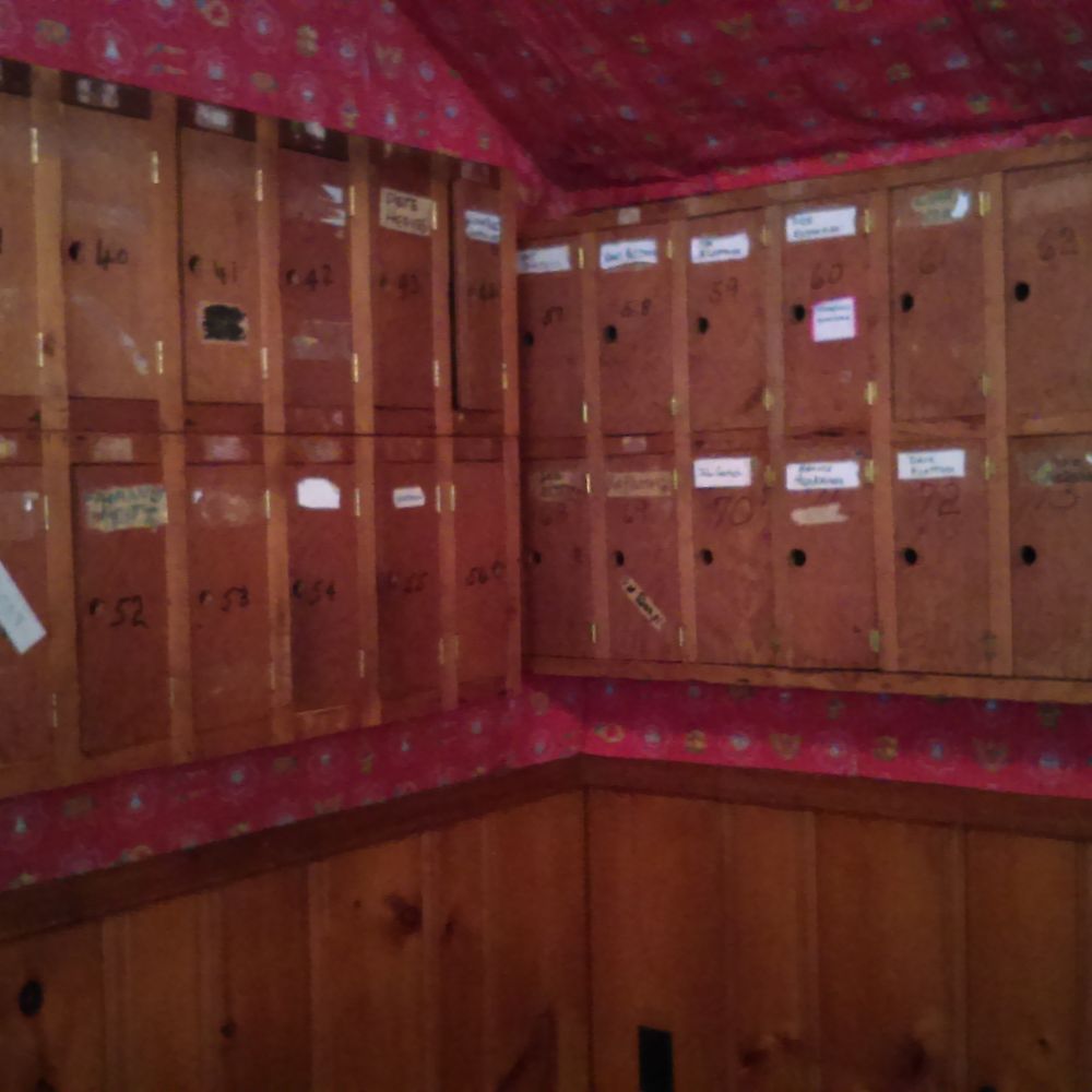 Historic liquor bottle lockers. Historic liquor bottle lockers.